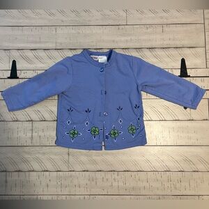 Children’s Blue Floral Butto Down